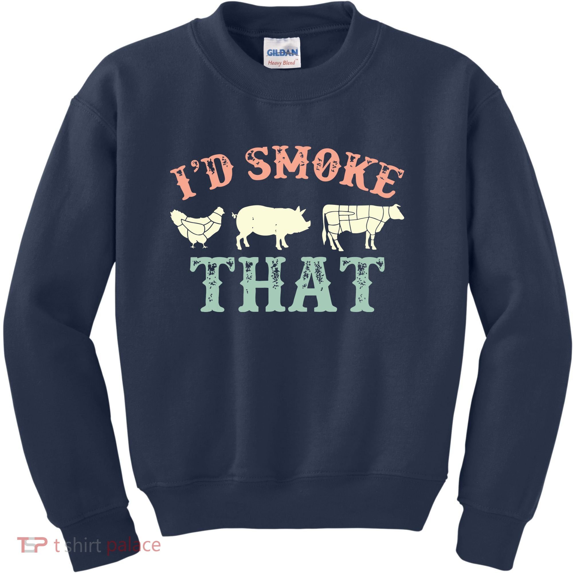 I D Smoke That Grilling Barbeque BBQ Kids Sweatshirt