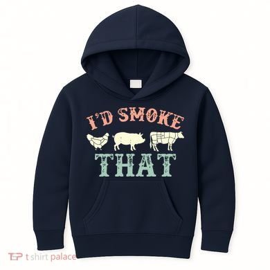 I D Smoke That Grilling Barbeque BBQ Kids Hoodie