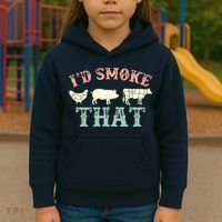 I D Smoke That Grilling Barbeque BBQ Kids Hoodie thumb 3