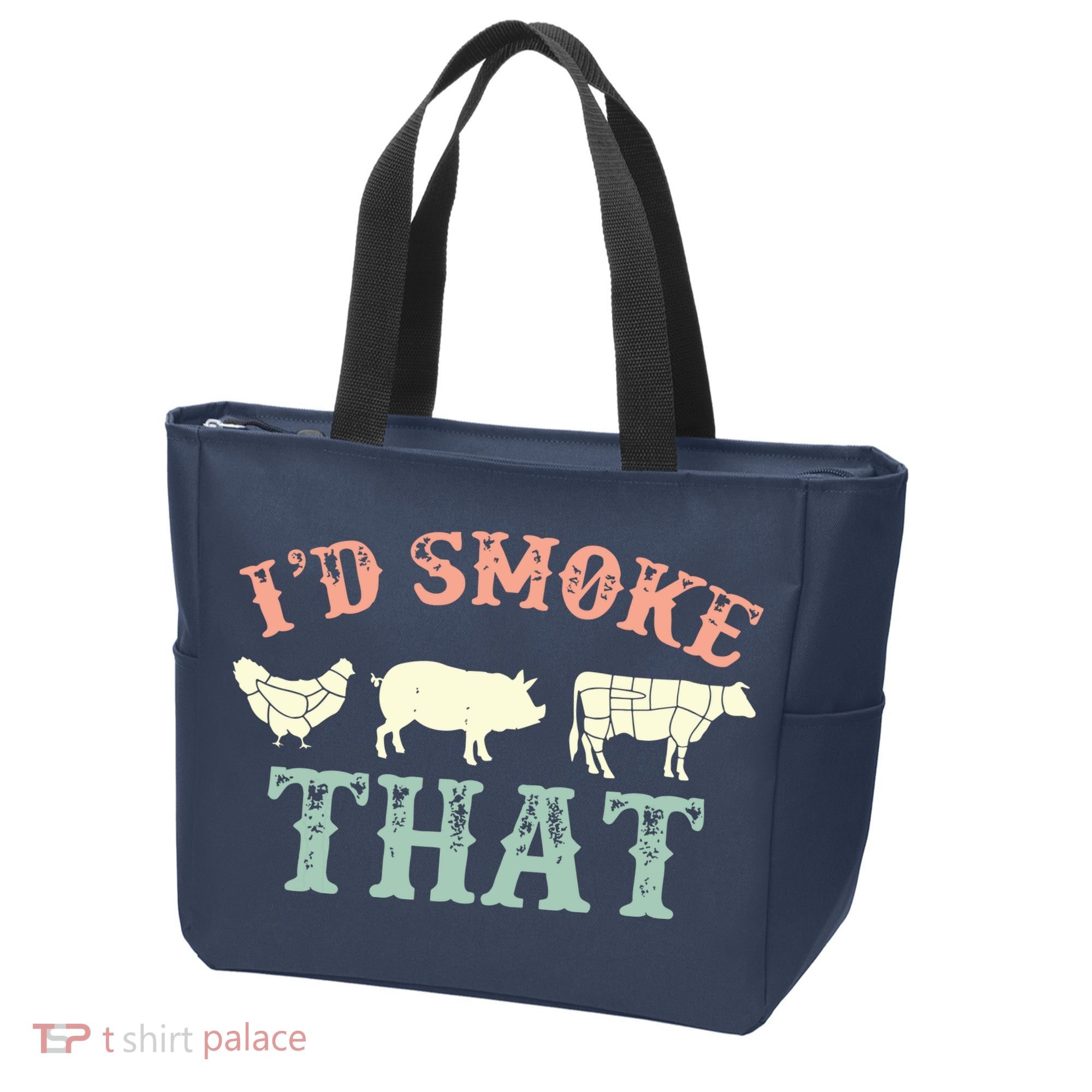 I D Smoke That Grilling Barbeque BBQ Tote Bag