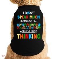 I Don't Speak Much Brilliant Puzzle And I'm Busy Thinking Autism Awareness Day Doggie Tank thumb 0