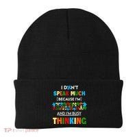 I Don't Speak Much Brilliant Puzzle And I'm Busy Thinking Autism Awareness Day Beanie thumb 0
