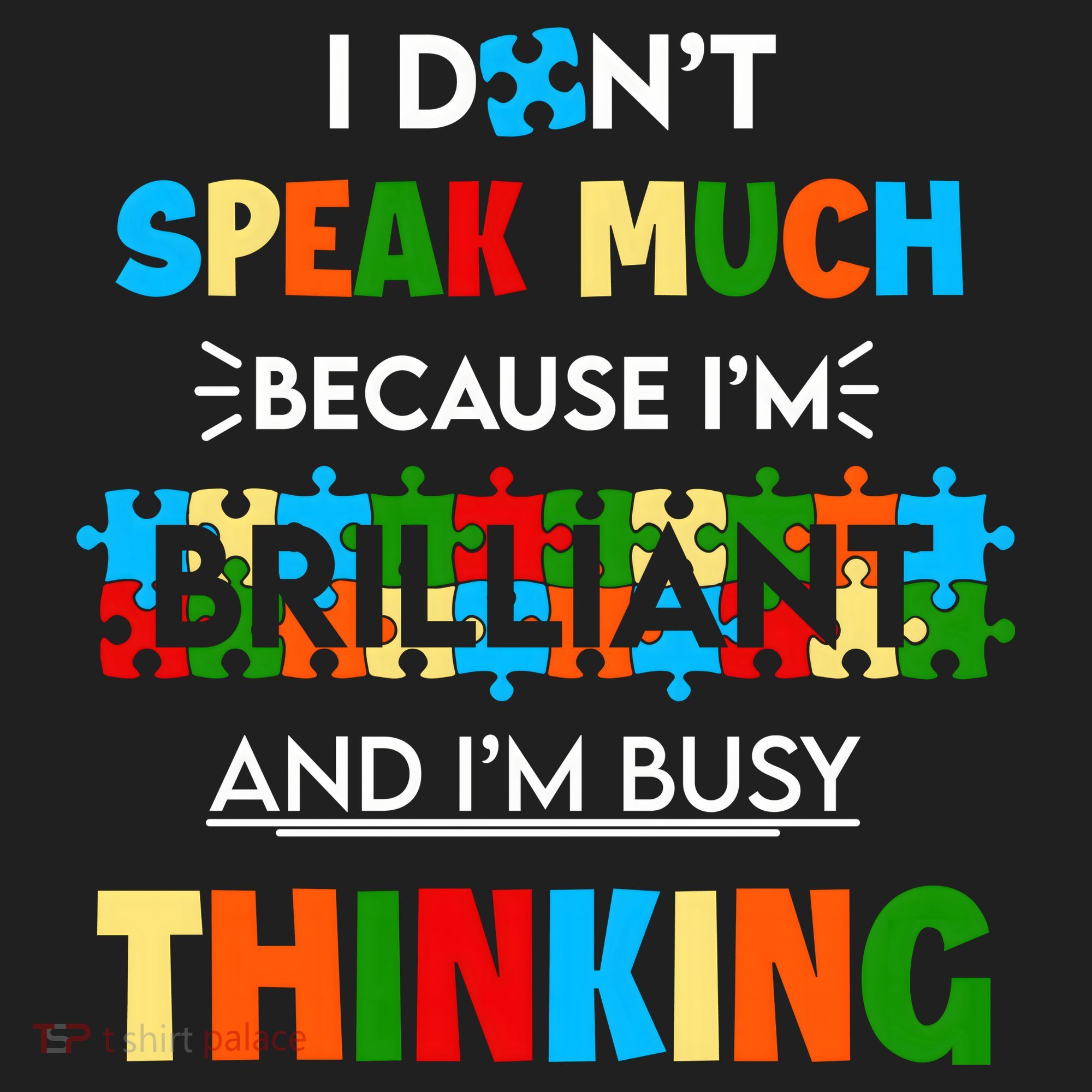I Don't Speak Much Brilliant Puzzle And I'm Busy Thinking Autism Awareness Day Beanie