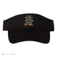 I Don't Speak Much Brilliant Puzzle And I'm Busy Thinking Autism Awareness Day Visor thumb 0