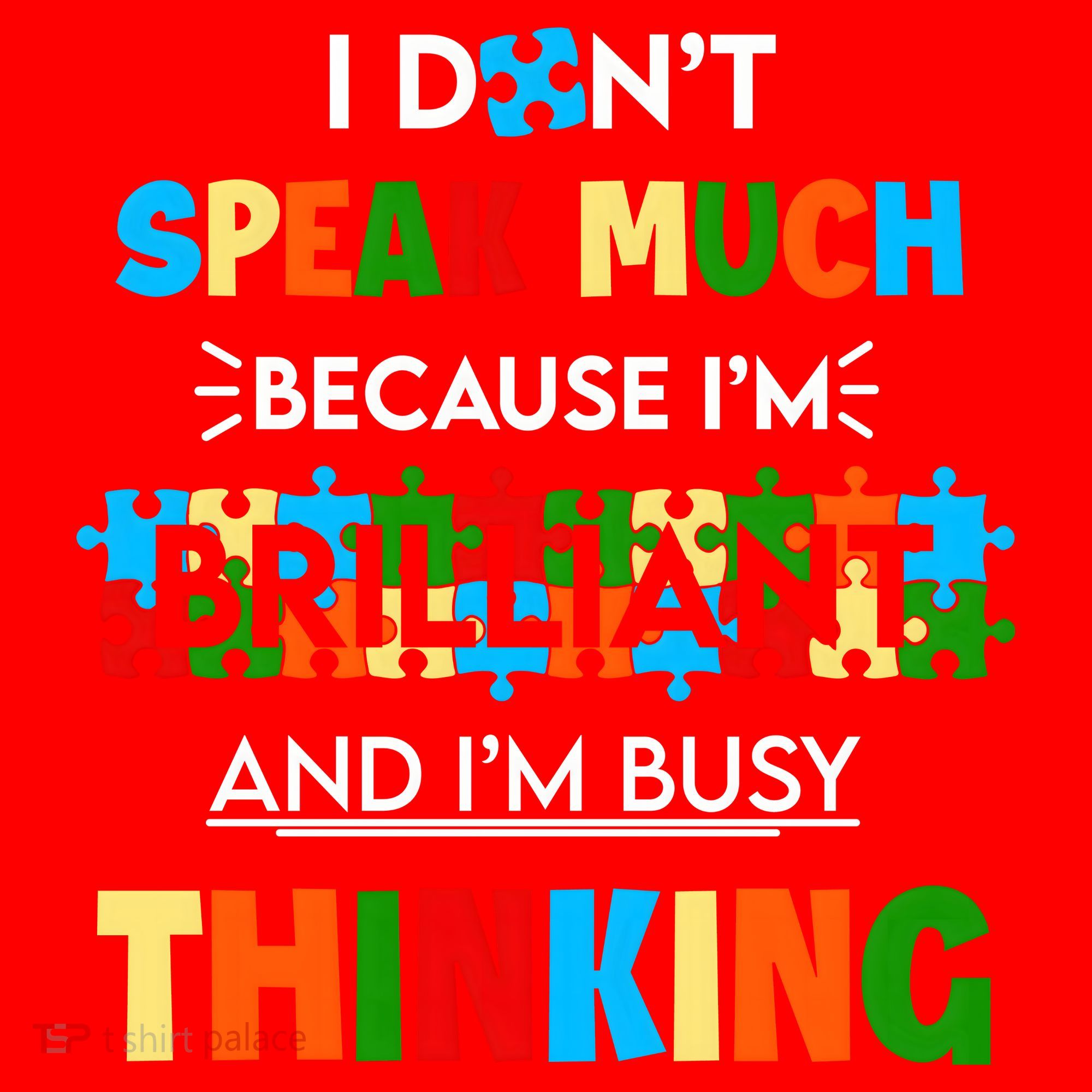 I Don't Speak Much Brilliant Puzzle And I'm Busy Thinking Autism Awareness Day Santa Hat