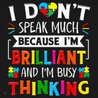 I Dont Speak Much Brilliant Autism Autistic Backpack thumb 2
