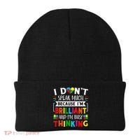 I Dont Speak Much Brilliant Autism Autistic Beanie thumb 0
