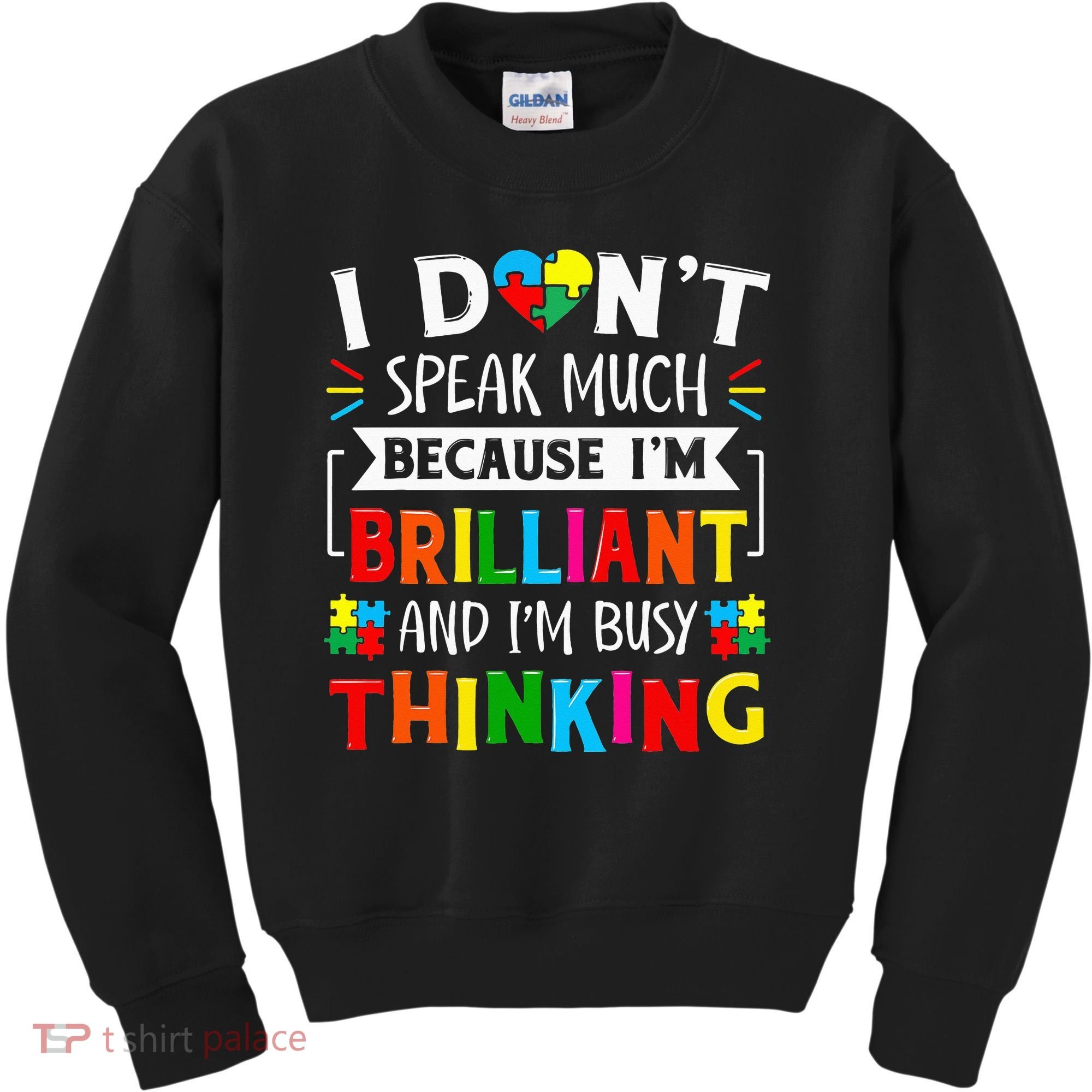 I Dont Speak Much Brilliant Autism Autistic Kids Sweatshirt