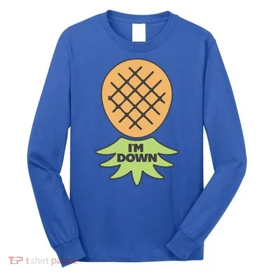 I'm Down Swinger Upside Down Pineapple Gift Long Sleeve Shirt