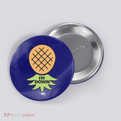 I'm Down Swinger Upside Down Pineapple Gift Button