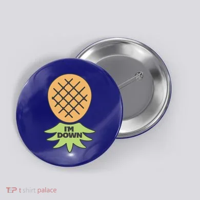 I'm Down Swinger Upside Down Pineapple Gift Button