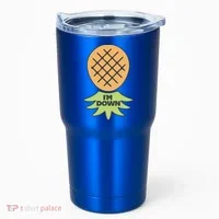 I'm Down Swinger Upside Down Pineapple Gift Tumbler thumb 0