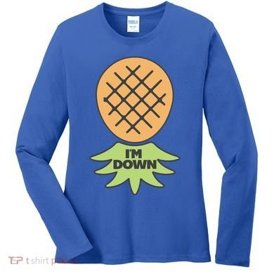 I'm Down Swinger Upside Down Pineapple Gift Women's Long Sleeve Shirt