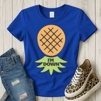 I'm Down Swinger Upside Down Pineapple Gift Women's T-Shirt thumb 3