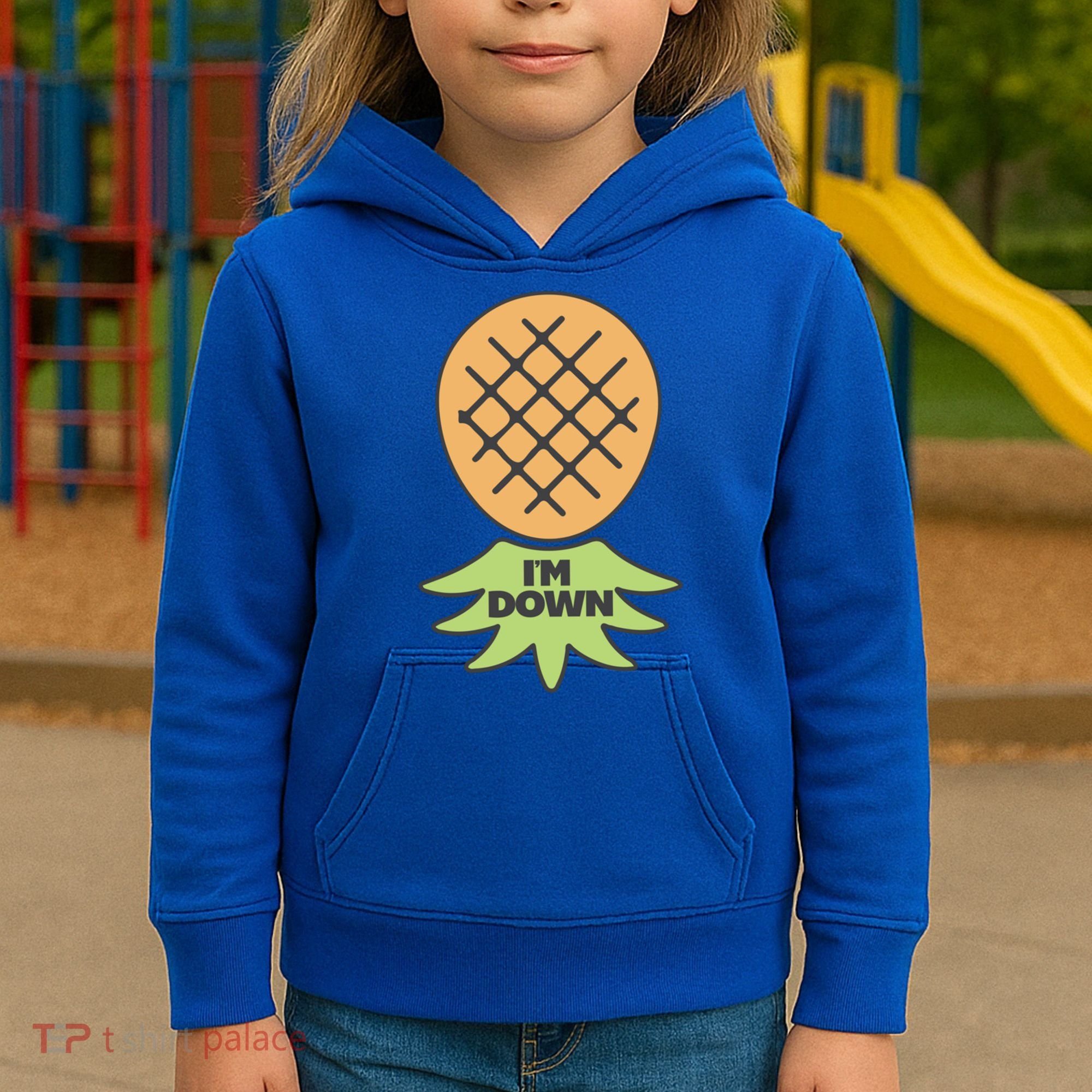 I'm Down Swinger Upside Down Pineapple Gift Kids Hoodie
