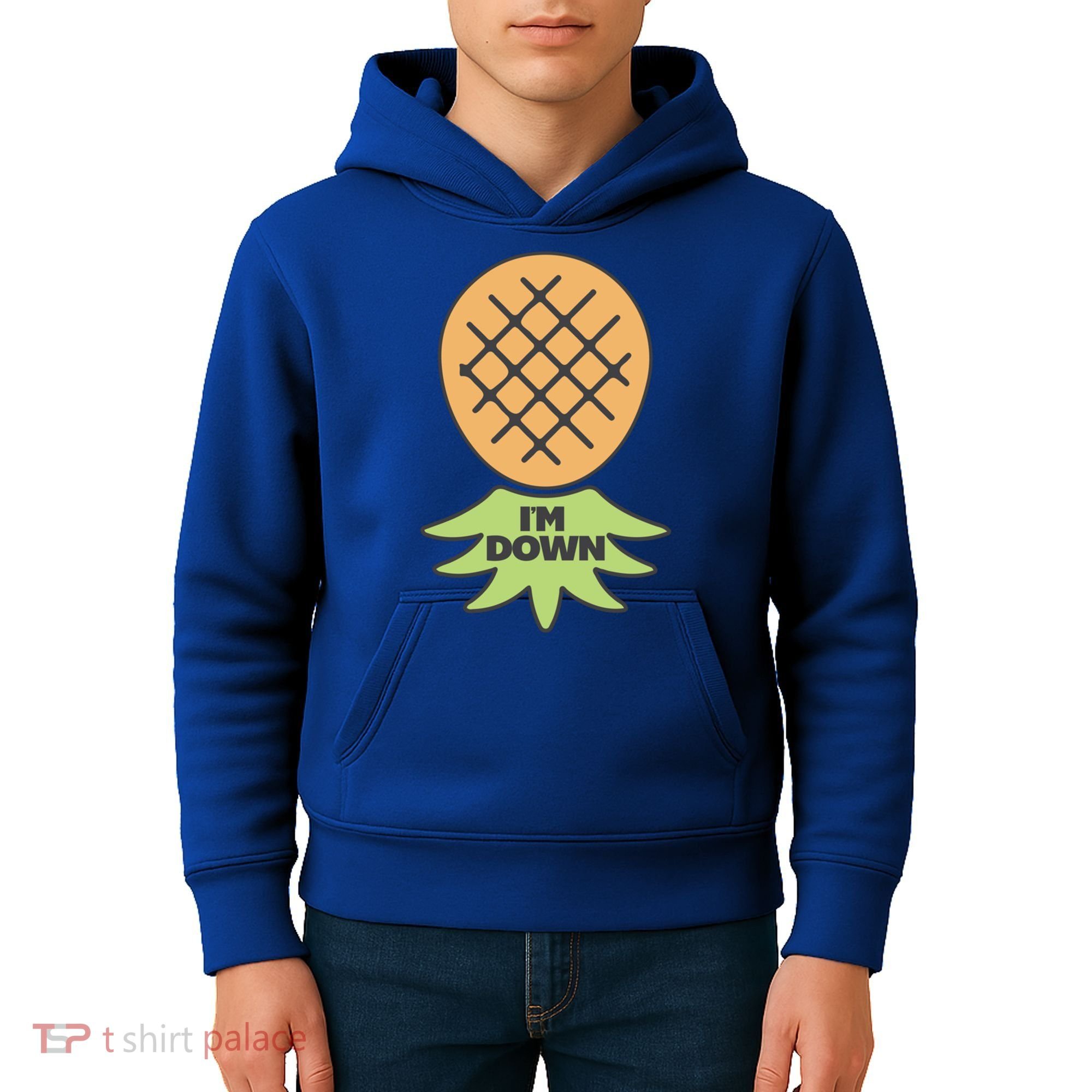 I'm Down Swinger Upside Down Pineapple Gift Kids Hoodie