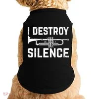 I Destroy Silence Trumpet Doggie Tank thumb 0