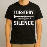 I Destroy Silence Trumpet T-Shirt thumb 3