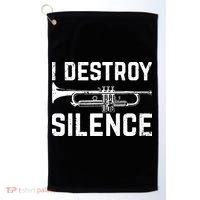I Destroy Silence Trumpet Golf Towel thumb 0