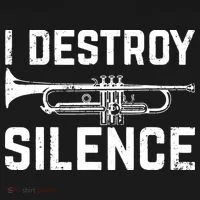 I Destroy Silence Trumpet Women's Long Sleeve Shirt thumb 2