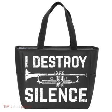 I Destroy Silence Trumpet Tote Bag