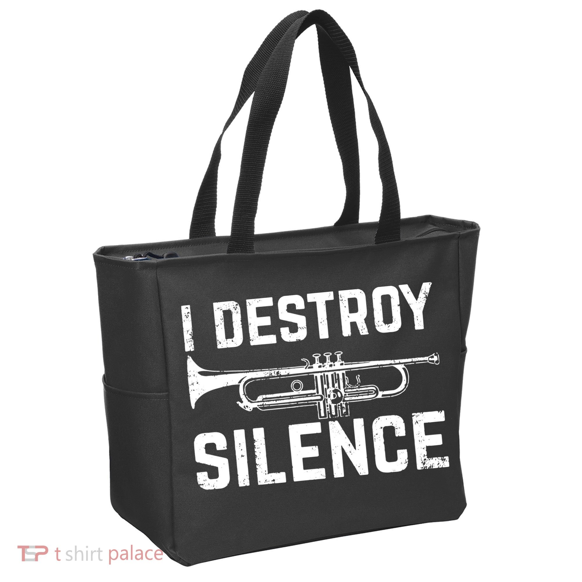 I Destroy Silence Trumpet Tote Bag