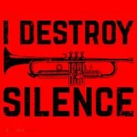 I Destroy Silence Trumpet Santa Hat thumb 1