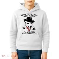 I Don’T Struggle With Autism I’M Actually Very Good At It Kids Hoodie thumb 4