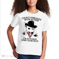 I Don’T Struggle With Autism I’M Actually Very Good At It Kids T-Shirt thumb 2