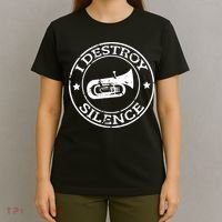 I Destroy Silence Tuba Trumpet Player Brass Marching Band T-Shirt thumb 4