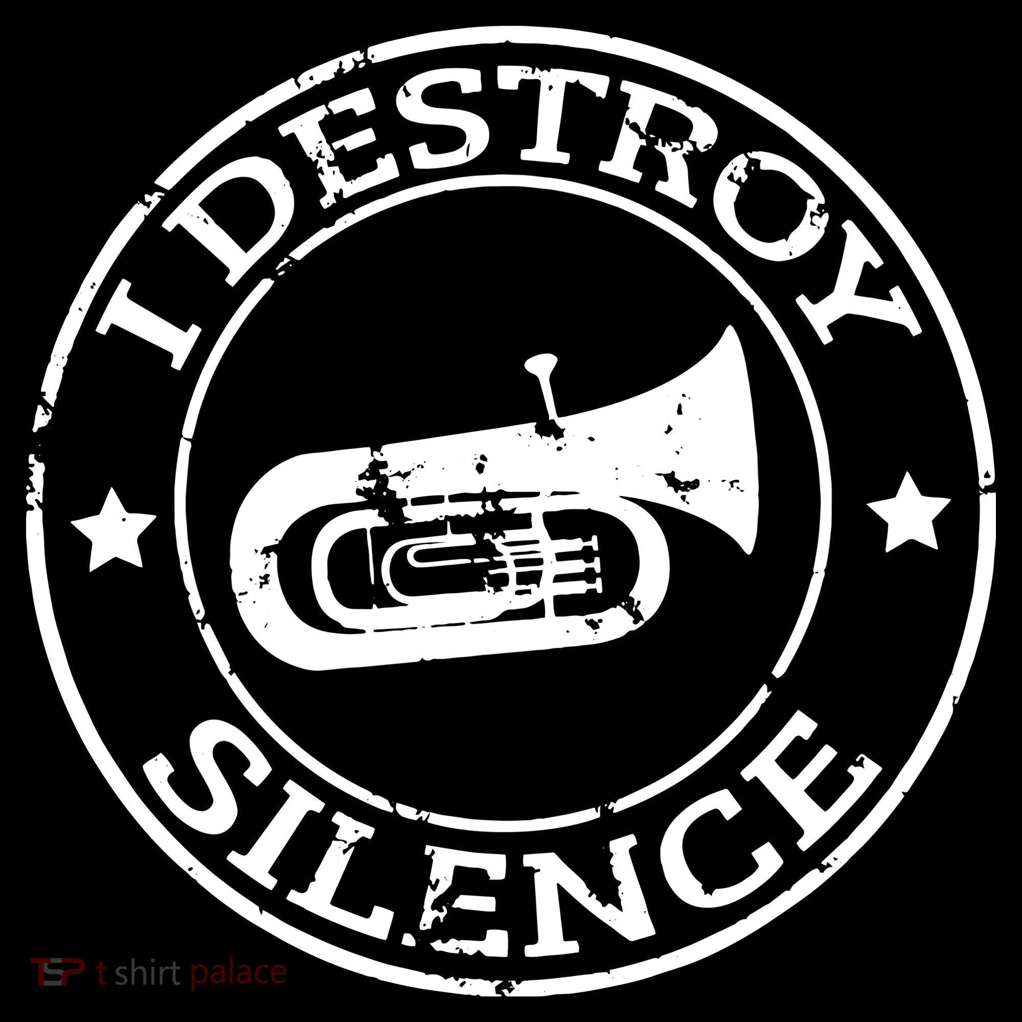 I Destroy Silence Tuba Trumpet Player Brass Marching Band Women's Hoodie
