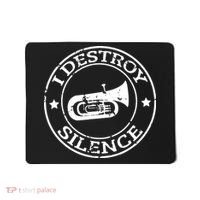 I Destroy Silence Tuba Trumpet Player Brass Marching Band Mousepad thumb 0