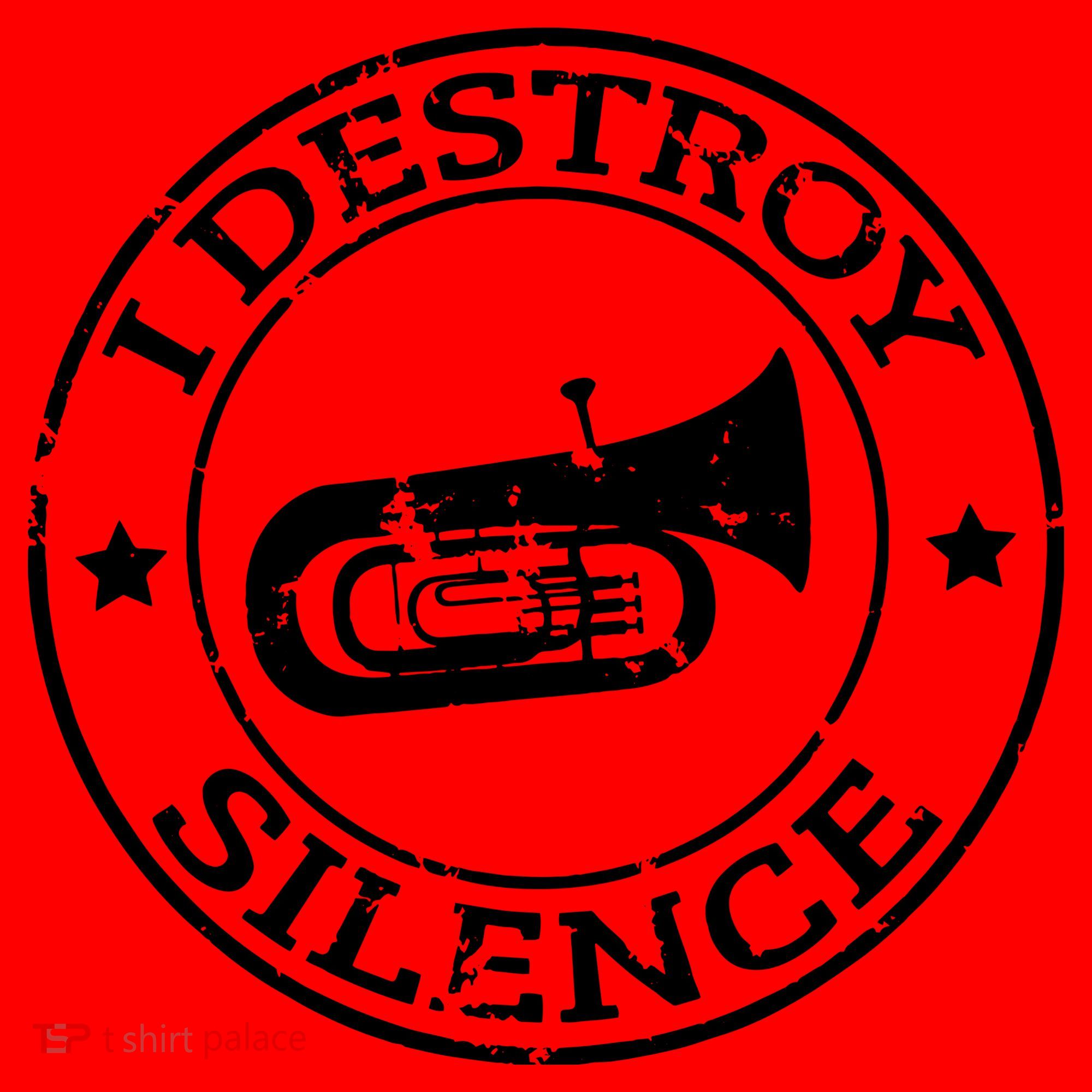 I Destroy Silence Tuba Trumpet Player Brass Marching Band Santa Hat