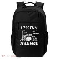 I Destroy Silence Drummer Gift Backpack thumb 0