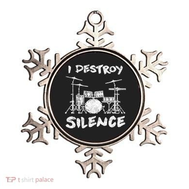 I Destroy Silence Drummer Gift Ornament