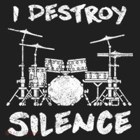 I Destroy Silence Drummer Gift Golf Towel thumb 3