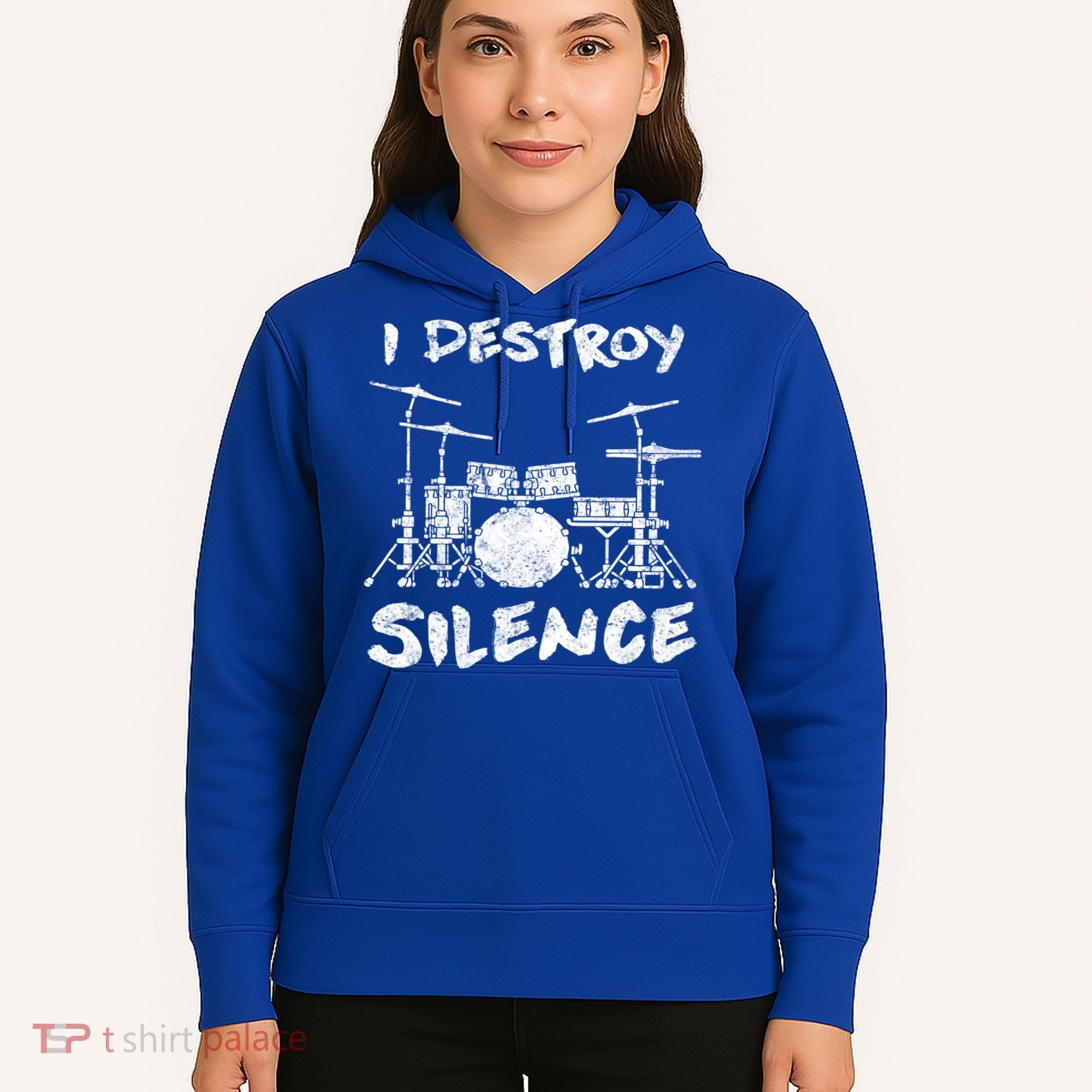 I Destroy Silence Drummer Gift Hoodie