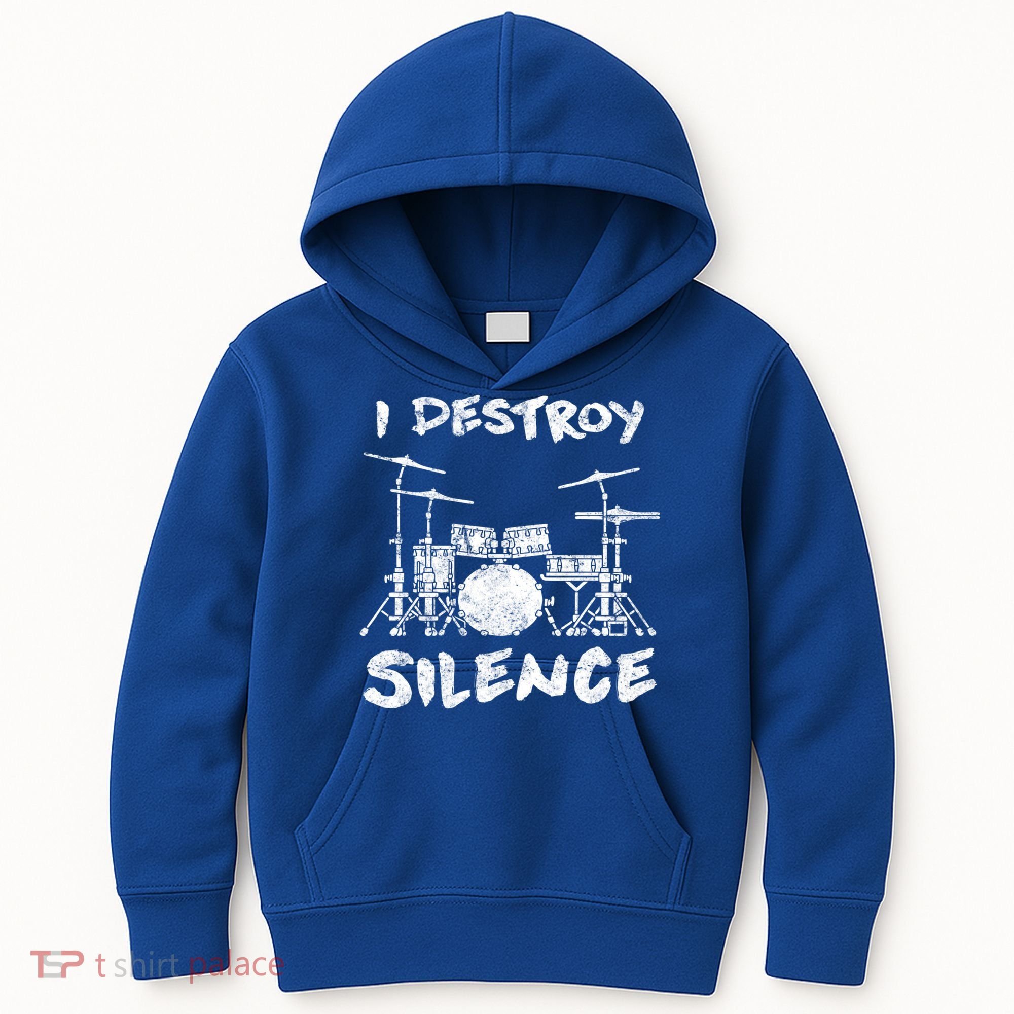 I Destroy Silence Drummer Gift Kids Hoodie