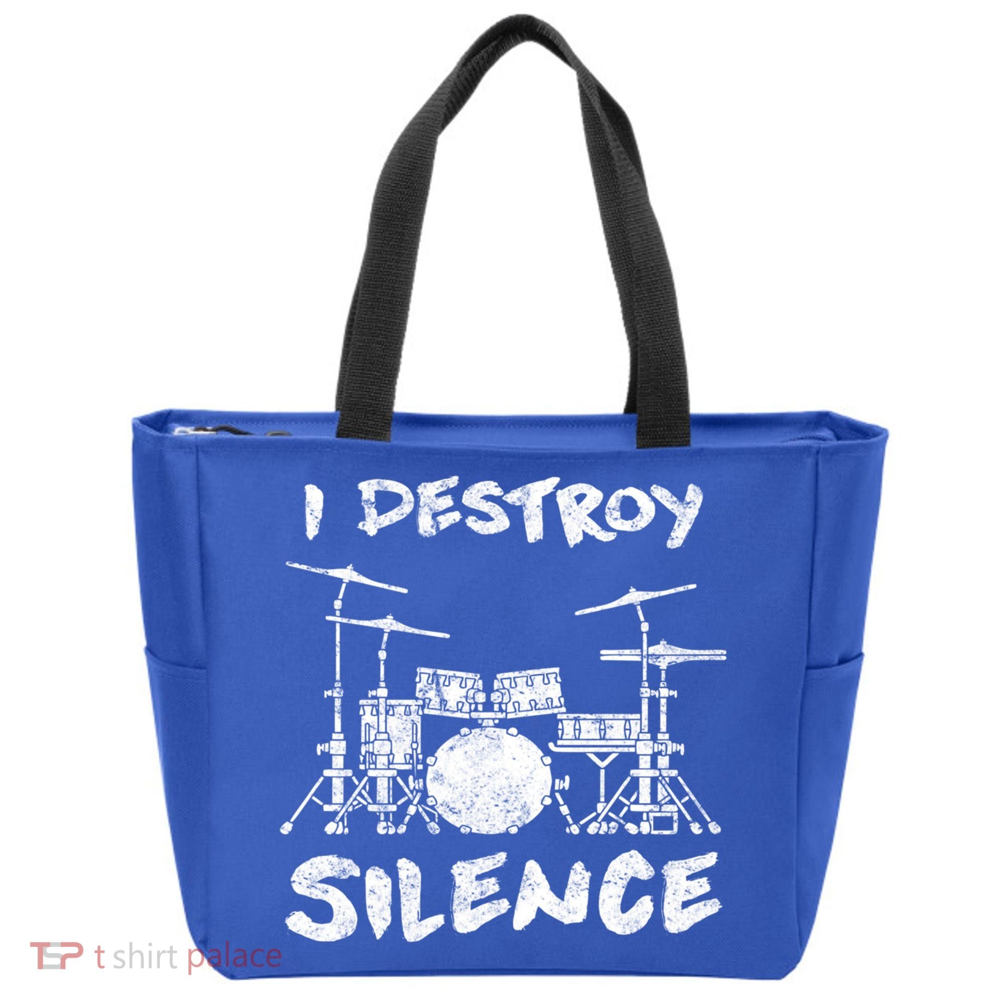 I Destroy Silence Drummer Gift Tote Bag