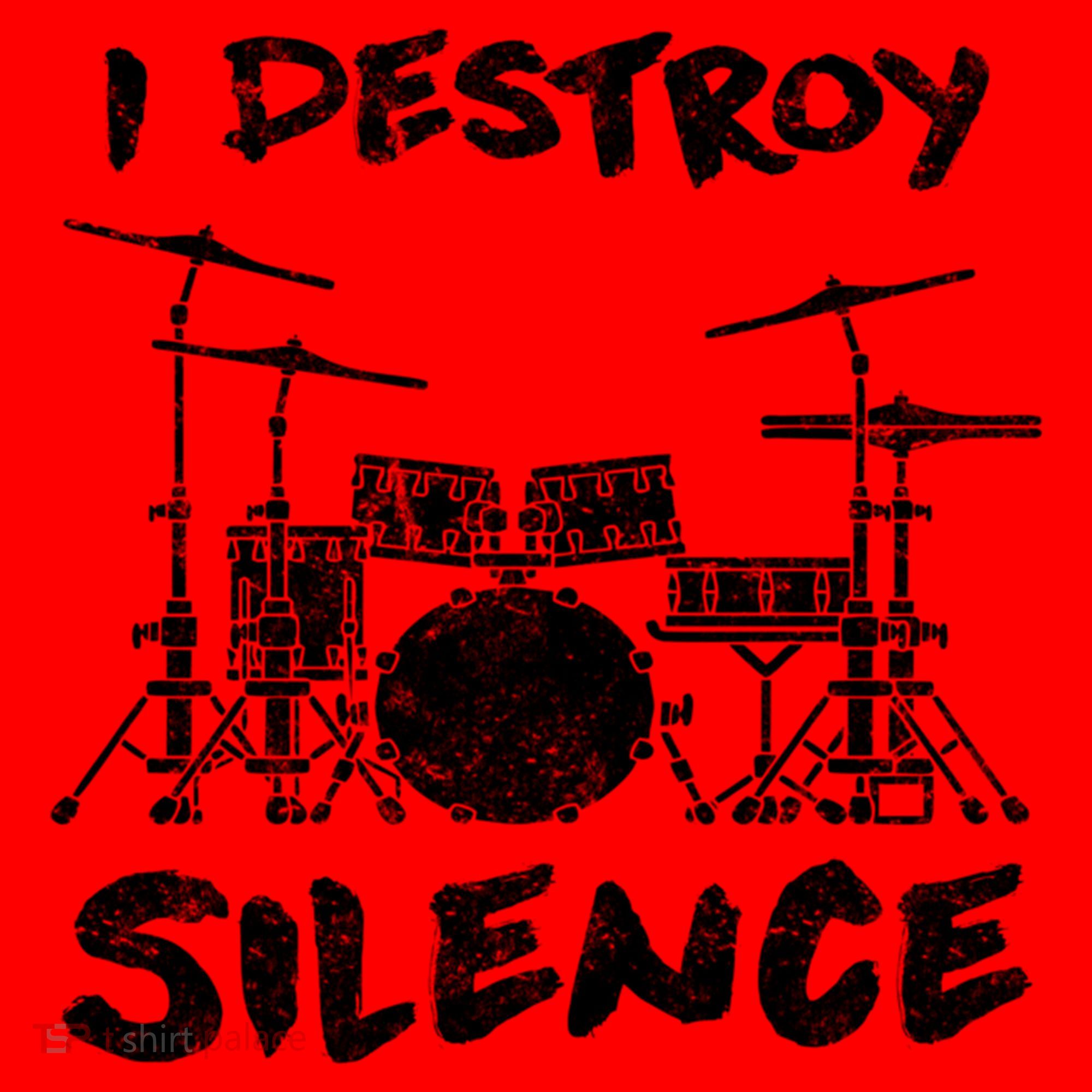 I Destroy Silence Drummer Gift Santa Hat