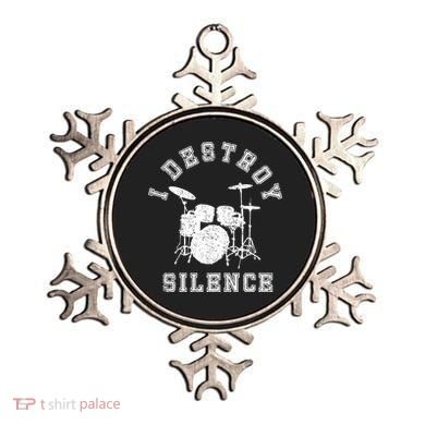 I Destroy Silence Drums Gift Drummer Rock Band Music Fan Ornament