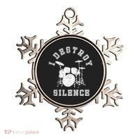 I Destroy Silence Drums Gift Drummer Rock Band Music Fan Ornament thumb 0