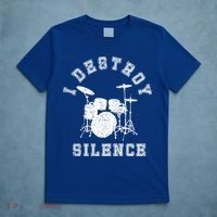 I Destroy Silence Drums Gift Drummer Rock Band Music Fan T-Shirt thumb 5