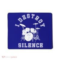I Destroy Silence Drums Gift Drummer Rock Band Music Fan Mousepad thumb 0