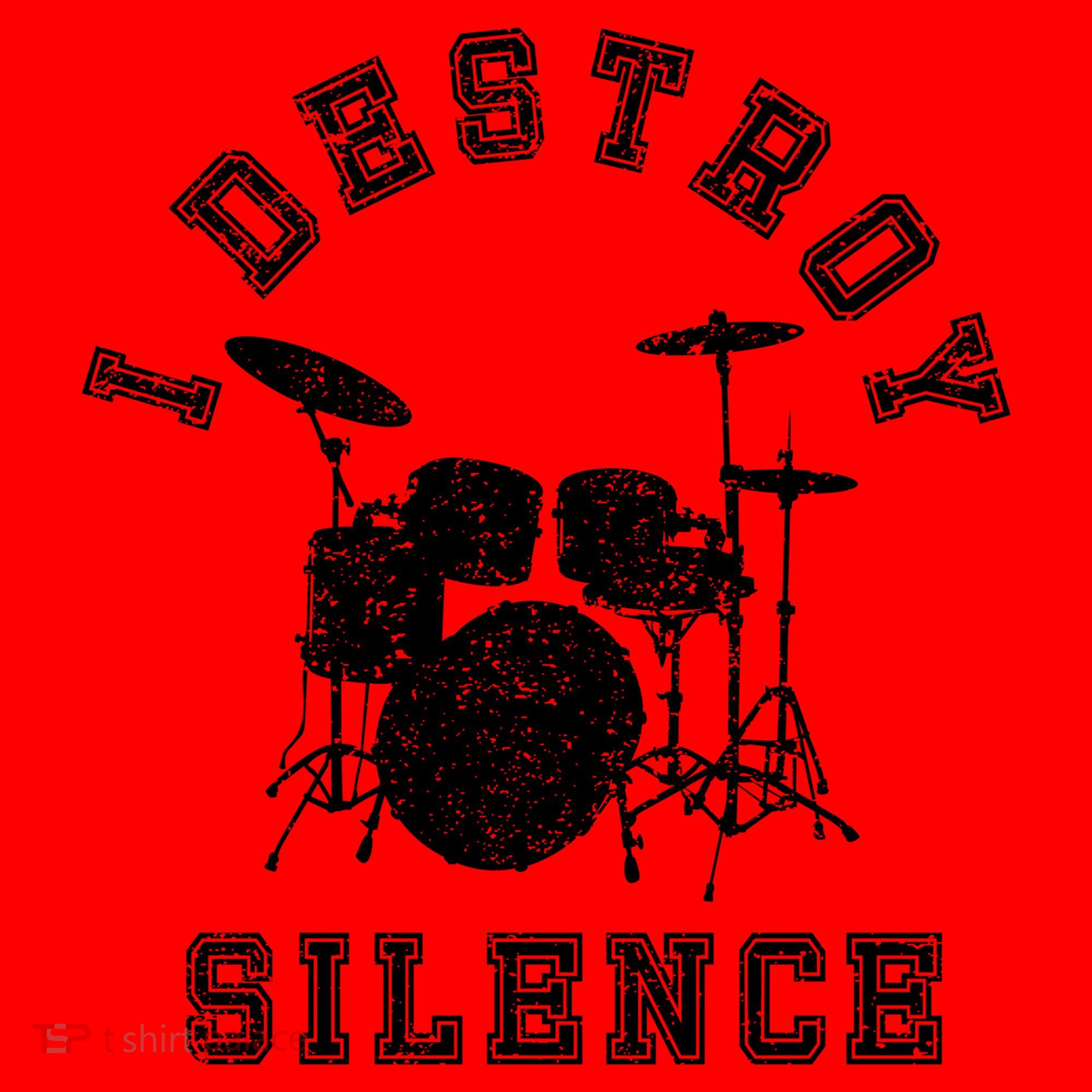 I Destroy Silence Drums Gift Drummer Rock Band Music Fan Santa Hat
