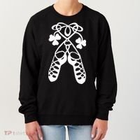 Irish Dance Soft Shoes Ghillies Lucky Feis Gift Women's Sweatshirt thumb 0