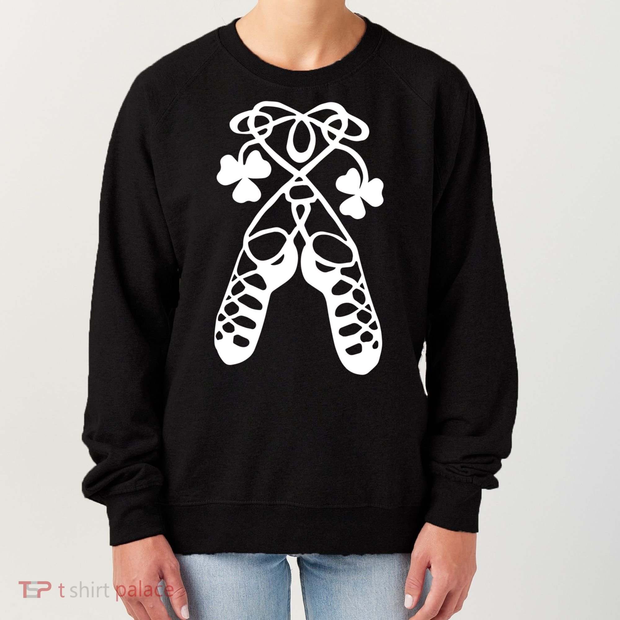 Irish Dance Soft Shoes Ghillies Lucky Feis Gift Women's Sweatshirt