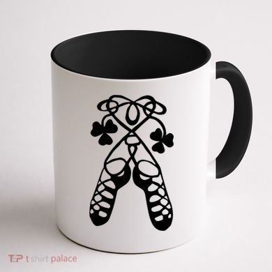Irish Dance Soft Shoes Ghillies Lucky Feis Gift Coffee Mug back