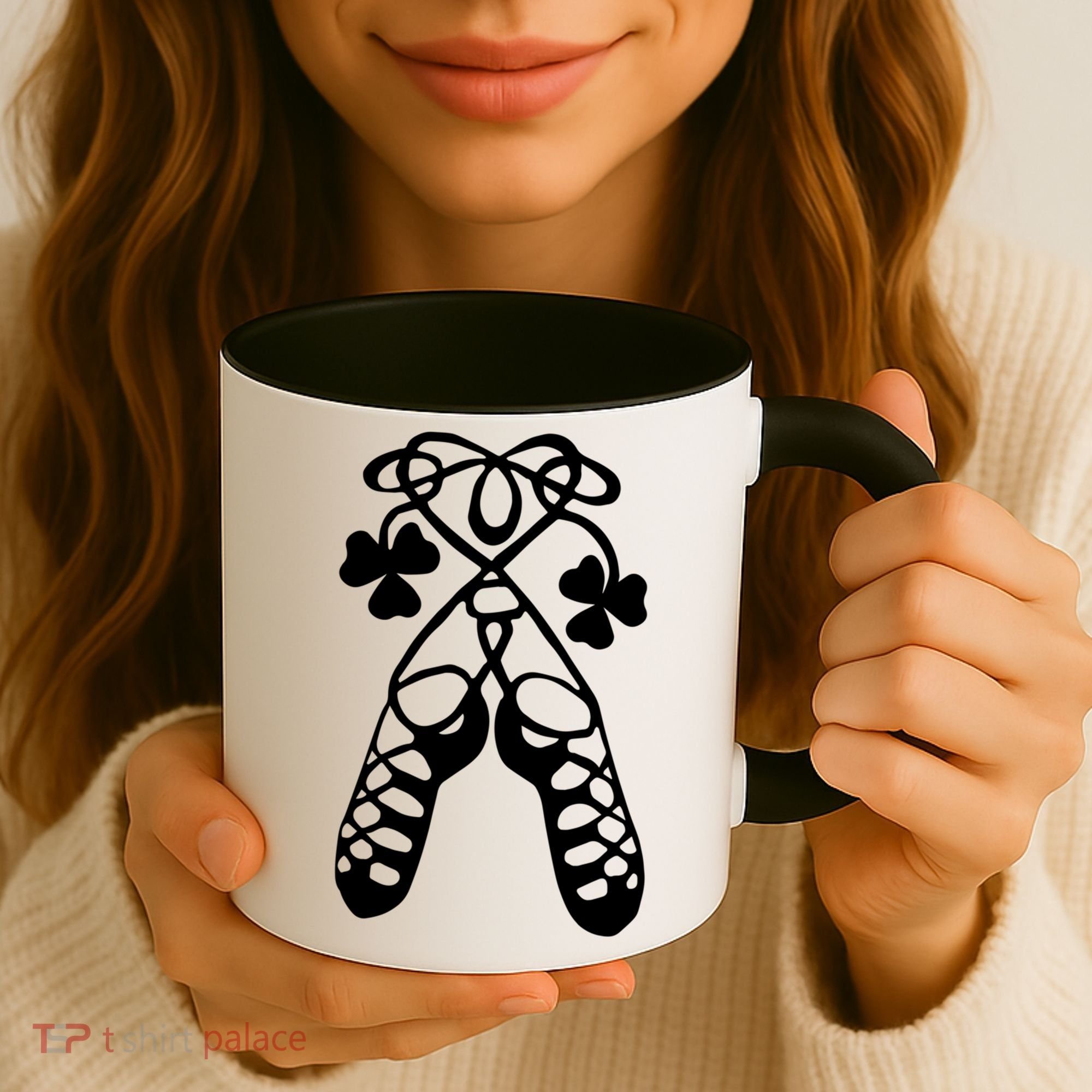 Irish Dance Soft Shoes Ghillies Lucky Feis Gift Coffee Mug