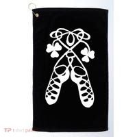Irish Dance Soft Shoes Ghillies Lucky Feis Gift Golf Towel thumb 0